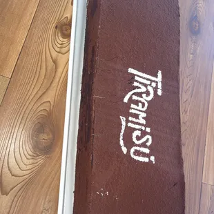 a chocolate cake on a tray