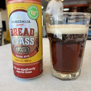 "Kvas" (a type of root beer from fermented bread)