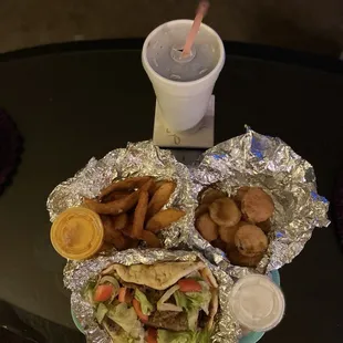 Gyro. Fried Pickles. Jojos.