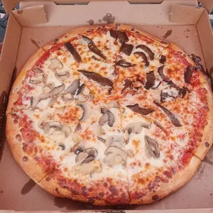 1/2 mushroom 1/2 gyro meat