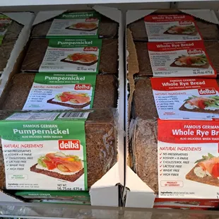 Whole Rey bread  D'Elba Pumpernickel Famous German whole Rey bread