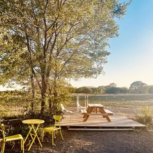 One of the outdoor areas