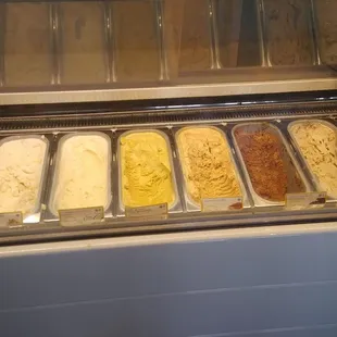 The gelato counter- yum. Mango, lemon, coconut, pistachio, tiramisu, coffee chocolate chip, hazelnut.