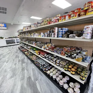 Sprats in oil, jams, canned good, honey, pickled goods and all kinds of tushonka