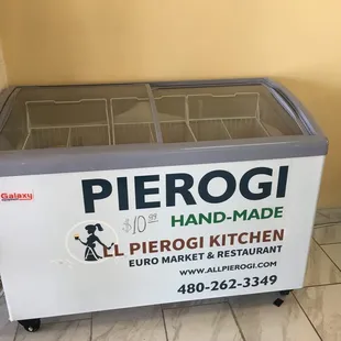 a display of pierog hand made ice cream