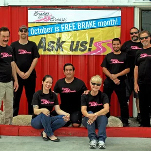 Breasts for Brakes Charity event. Research for vaccine cure for breast Cancer.