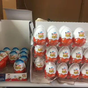 a display of eggs