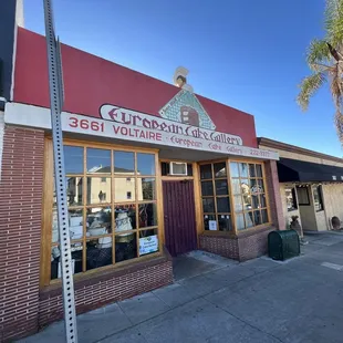 the front of the building