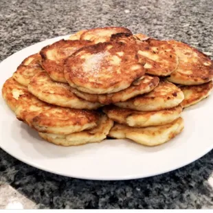 Syrniki- farmer cheese pancakes 
Fresh made everyday