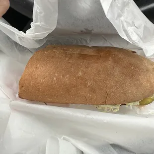 Regular Sized Porky Sandwich! A hearty meal indeed!