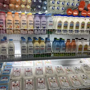 a variety of dairy products
