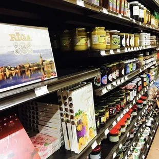 European chocolates and jams