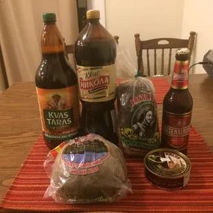 Some of the foods I bought at European Delights. Great