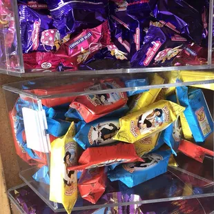 Various candy bars. I just love the packaging designs.