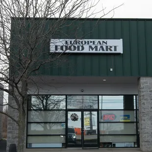 the front of the building