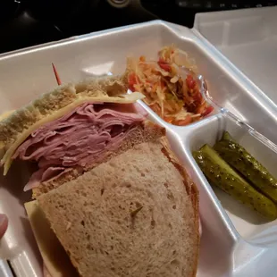 Krakow sausage and cheese sandwich. $5.99