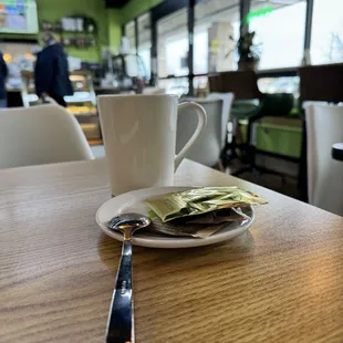 Hot tea and cafe environment