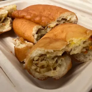 Fried piroshki with cabbage ROTTEN inside