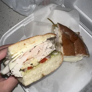 Turkey Pesto - too much cakes bread