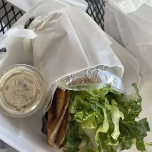 81022 Gyro sandwich with the works Extra!  It is tasty thats for sure! Meats Amazing! I would eat 2lbs myself