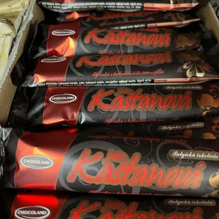 a variety of chocolate bars