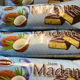 a display of macadam bars