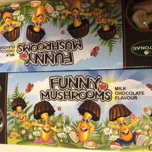 two boxes of funny chocolates