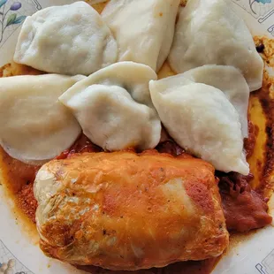 My Sunday meal. I added smetana (sour cream) after the photo!