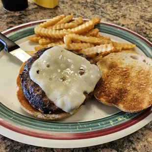 Swiss burger .   Not much to it.