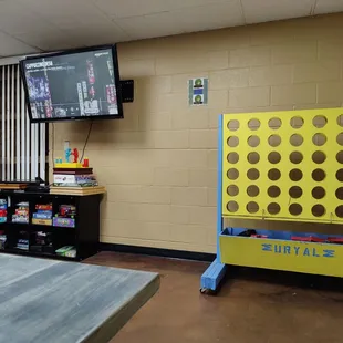 the inside of the building