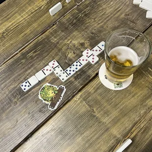 Some table games, We choose Dominos