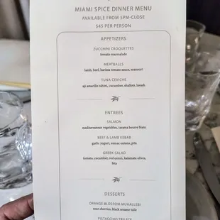 do not get the Miami spice... a con, portions so small, ridiculous