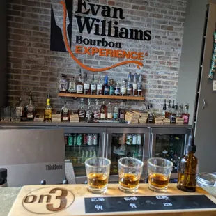 At Evan Williams bar with a different flight