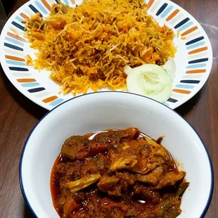 tasty kadai ghost &amp; chicken biriyani ..