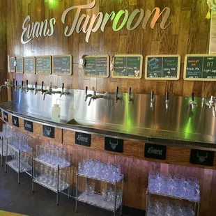 Taproom / order area upstairs.