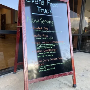 April 17th Foodtruck Menu