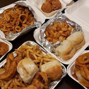 a variety of food items