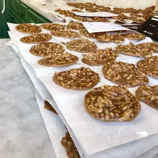 Fresh pralines ready to be devoured