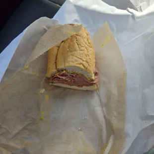 Bologna sandwich. House cured. Straight banger.