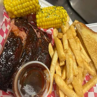Ribs corn fries