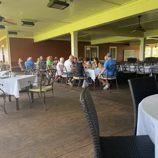 Outside patio.