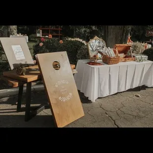 Entryway table/ guest sign in