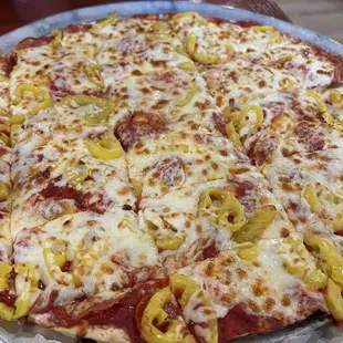 pepperoni, cheese, and pepperoni