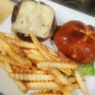 House burger and fries!!