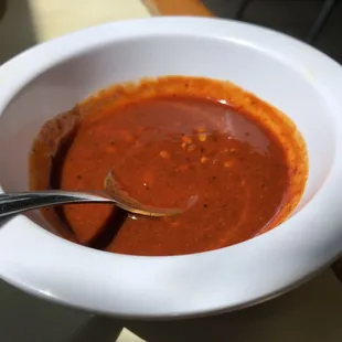 Ask for the really Hot Sauce! Yum! Look at those seeds!