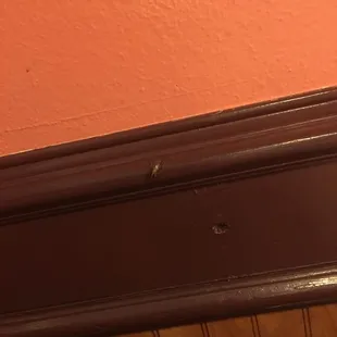 a close up of a corner of a room
