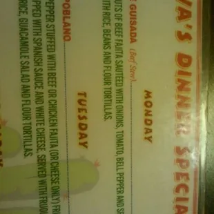 burritos and wraps, menu