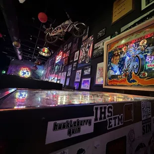Pinball Machine and Wall Art