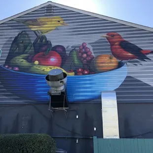 Iconic fruit bowl mural