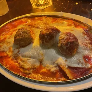 Baked Ravioli with Meatballs